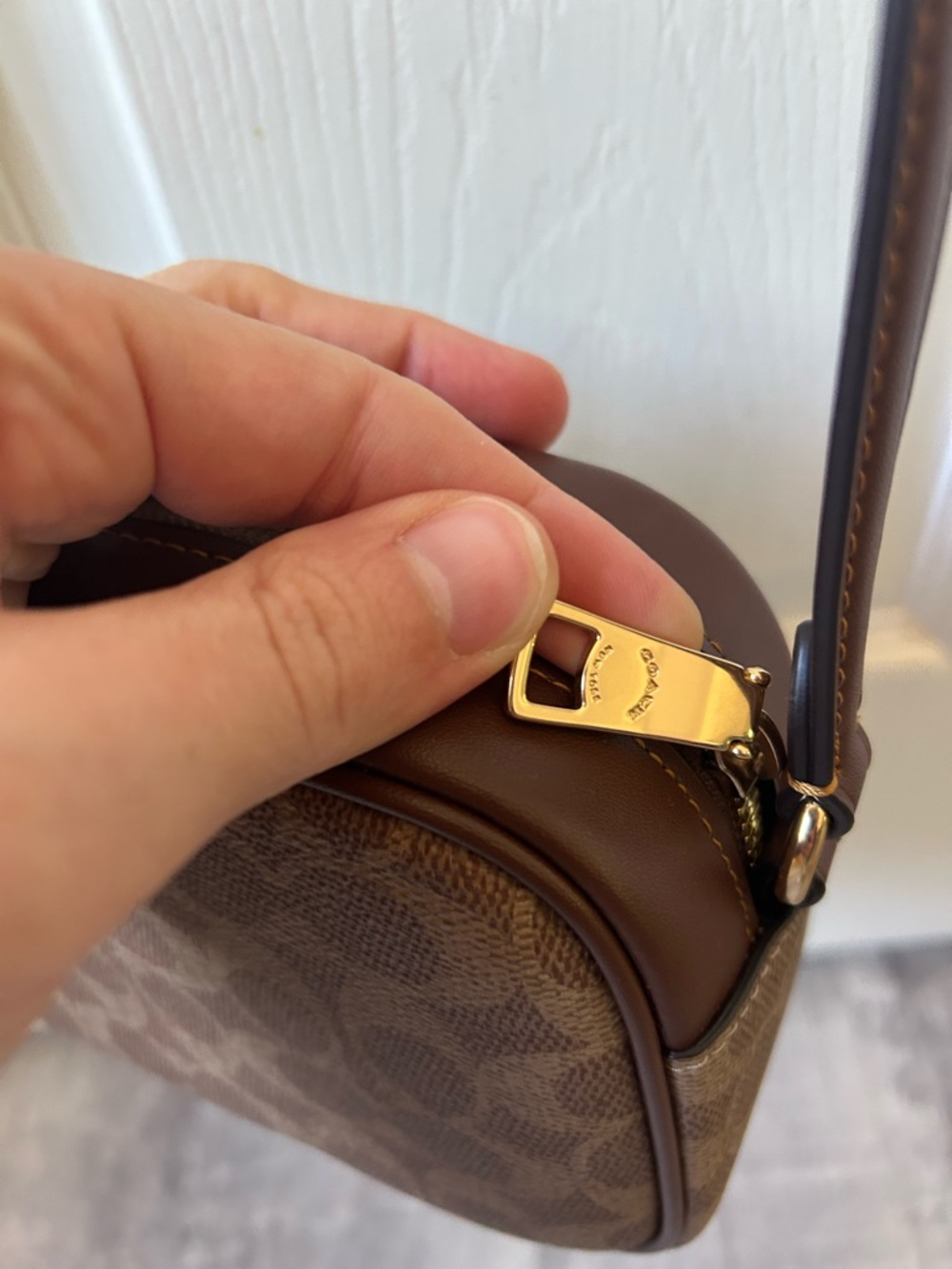 Coach Signature Mini Canvas Jamie Crossbody Bag - Brown/Chestnut - Picture 4 of 9